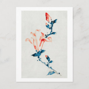 Postal Magnolia rosa, Hokusai, Ukiyo-e