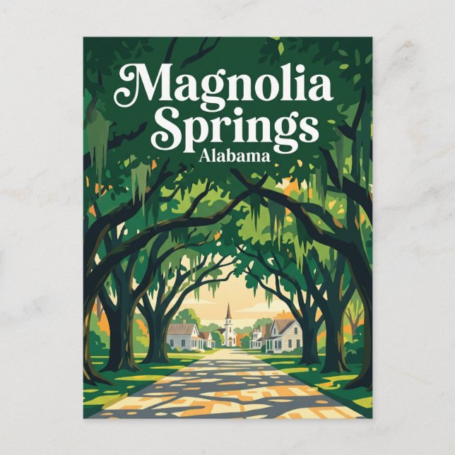 Postal Magnolia Springs EE. UU. (Anverso)