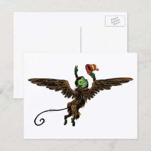 Postal Mago de las cosechas de oro, mono volador malvado