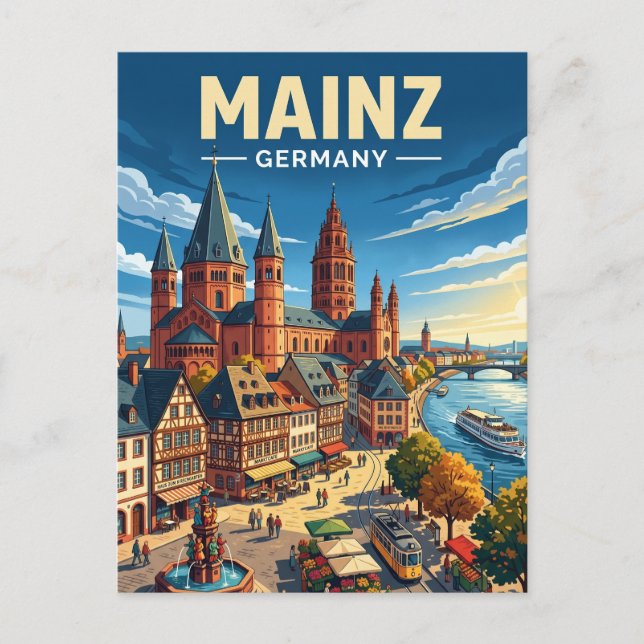 Postal Maguncia Alemania (Anverso)