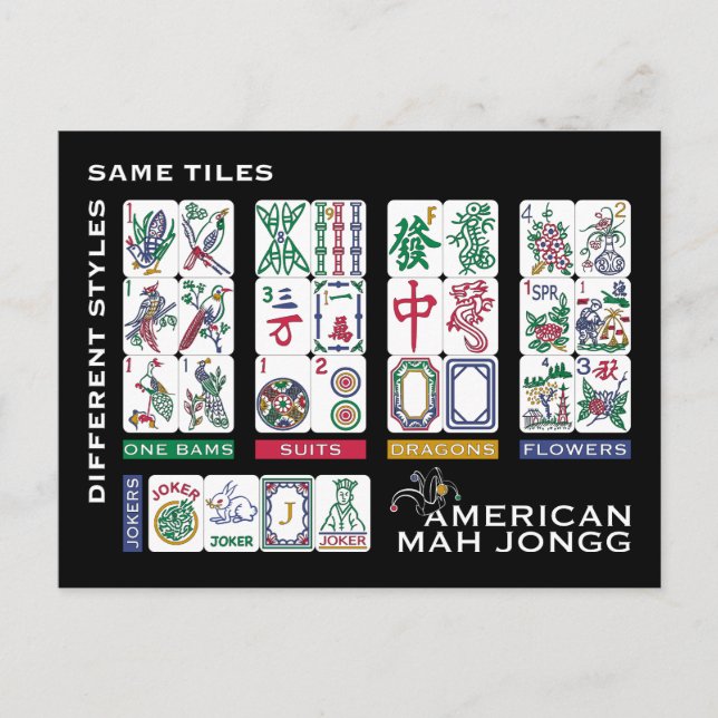 Postal Mah Jongg Tiles Same (Anverso)