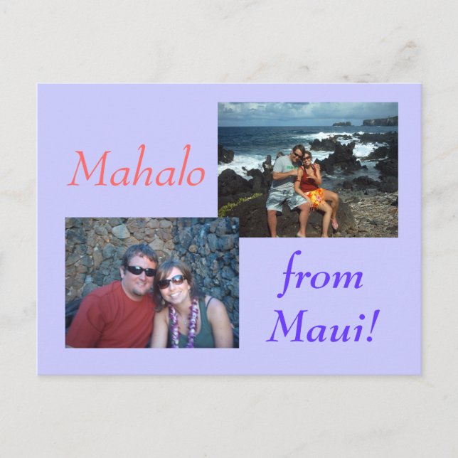 Postal ¡Mahalo, de Maui! (Anverso)