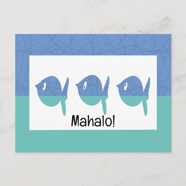 Postal Mahalo Gracias (Anverso)