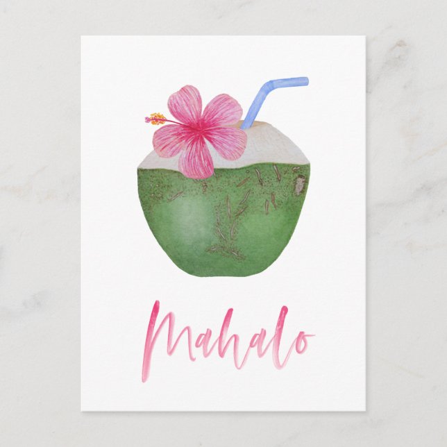 Postal Mahalo Hawaii Destination Resort Shower Gracias (Anverso)