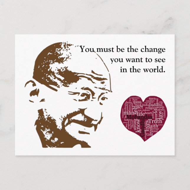 Postal Mahatma Gandhi (Anverso)