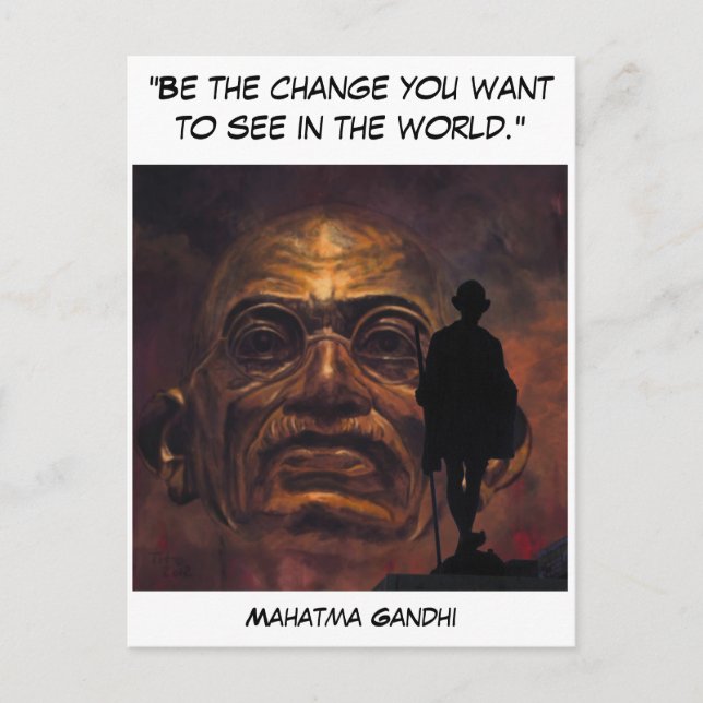 Postal Mahatma Gandhi (Anverso)