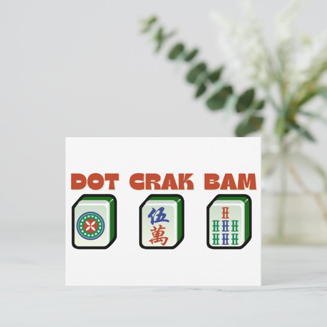Postal Mahjong Dot Crak Bam (Anverso de pie)