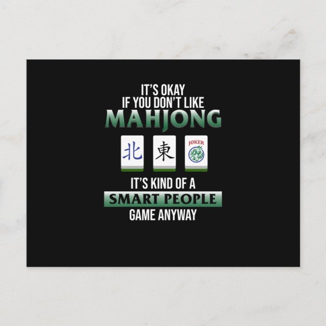 Postal Mahjong Is A Smart People Game Mahjong Player (Anverso)