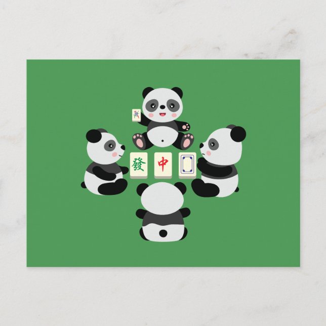 Postal Mahjong Panda  (Anverso)