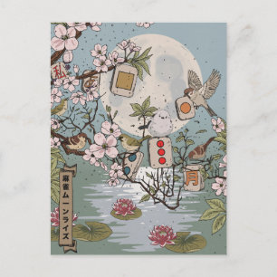 Postal Mahjong Salida de la Luna