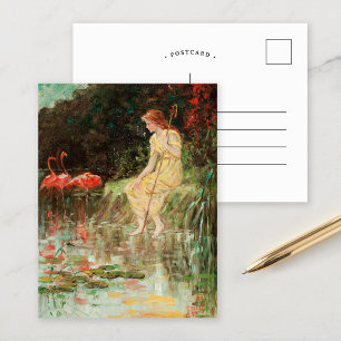 Postal Maiden con flamencos   Iglesia de los Estudiantes 