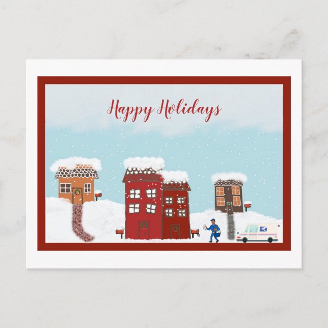 Postal Mailman Happy Holidays (Anverso)