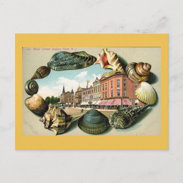 Postal Main St., Asbury Park, New Jersey Vintage (Anverso)
