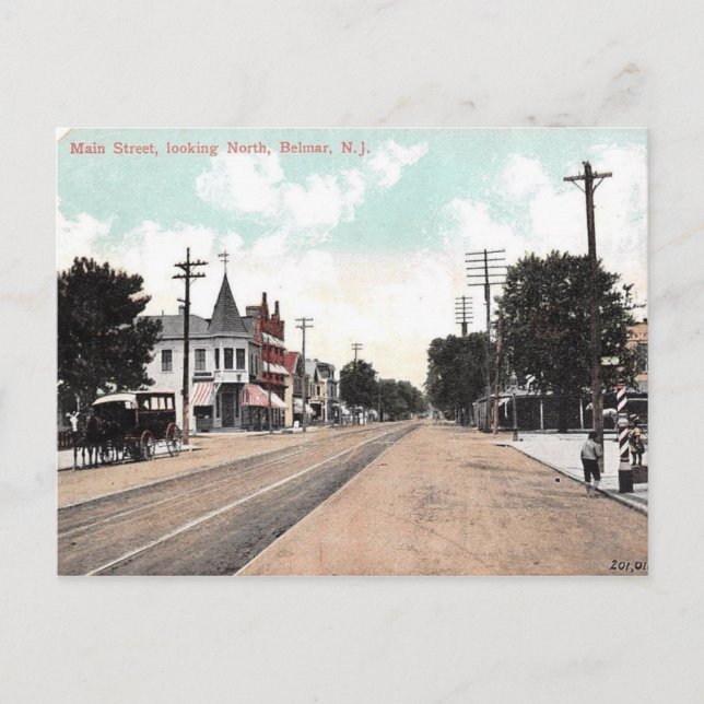 Postal Main St., Belmar, Nueva Jersey, 1906 (Anverso)