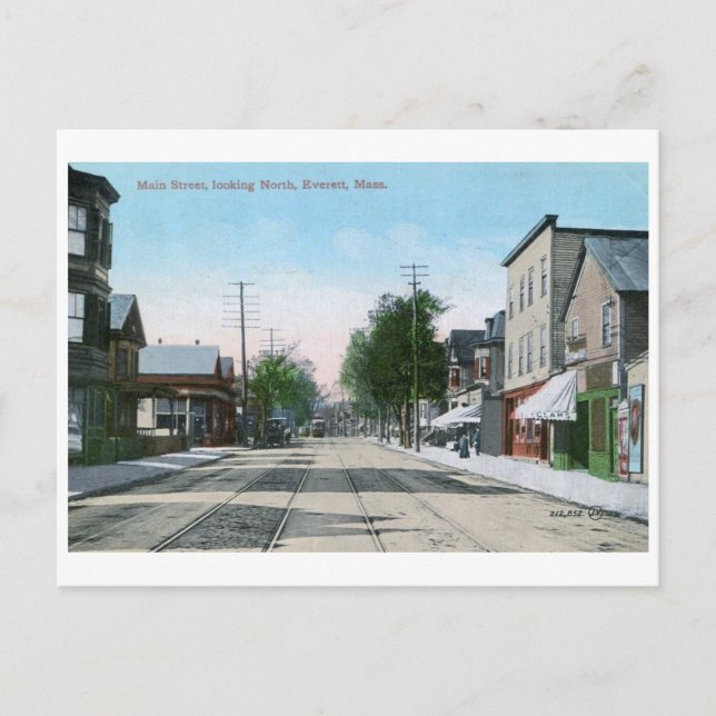 Postal Main St., Everett, Massachusetts Vintage (Anverso)