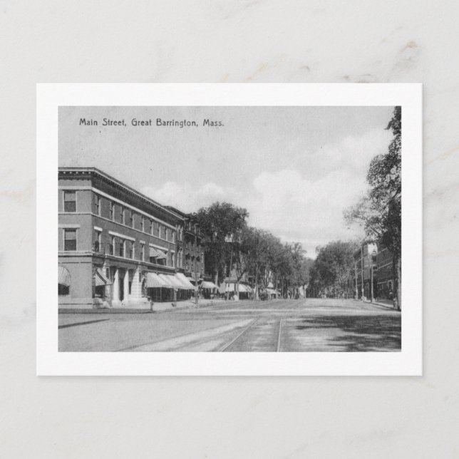 Postal Main St, Great Barrington, Massachusetts Vintage (Anverso)