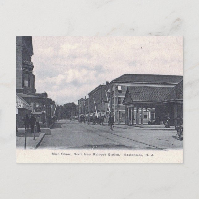 Postal Main St., Hackensack, New Jersey Vintage (Anverso)