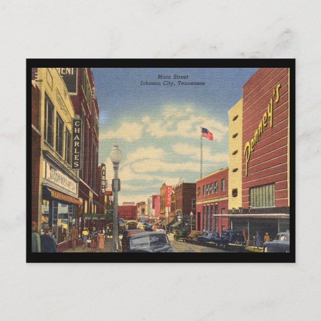 Postal Main St., Johnson City, Tennessee Vintage (Anverso)