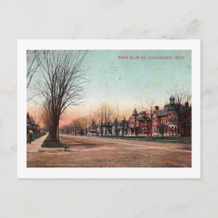 Postal Main St., Kalamazoo, Michigan 1908 Vintage