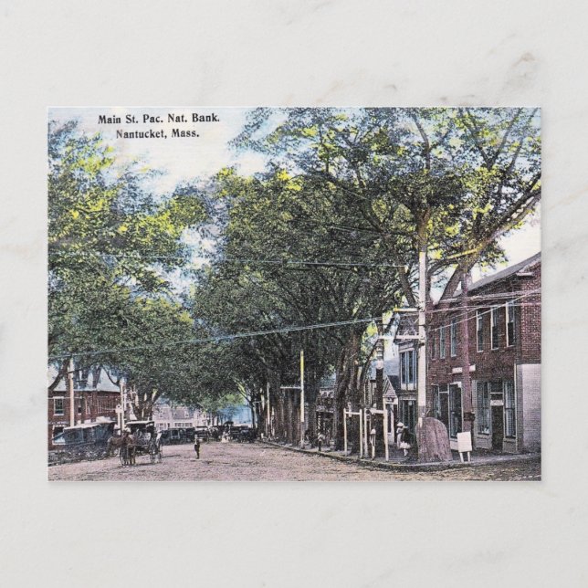 Postal Main St, Nantucket, Massachusetts, Vintage (Anverso)