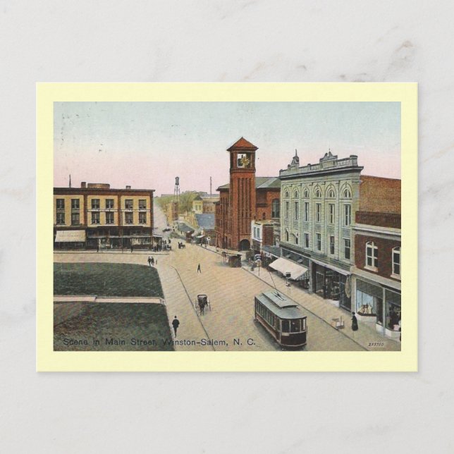Postal Main St., Salem, North Carolina Vintage (Anverso)