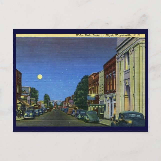 Postal Main St., Waynesville NC Vintage (Anverso)