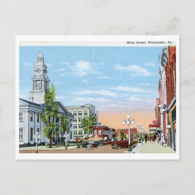 Postal Main St, Winchester, Kentucky Vintage (Anverso)
