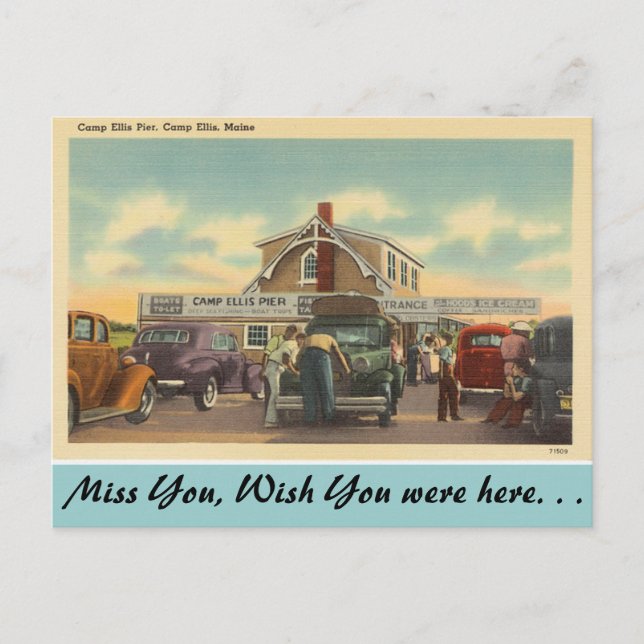 Postal Maine, Camp Ellis Pier (Anverso)