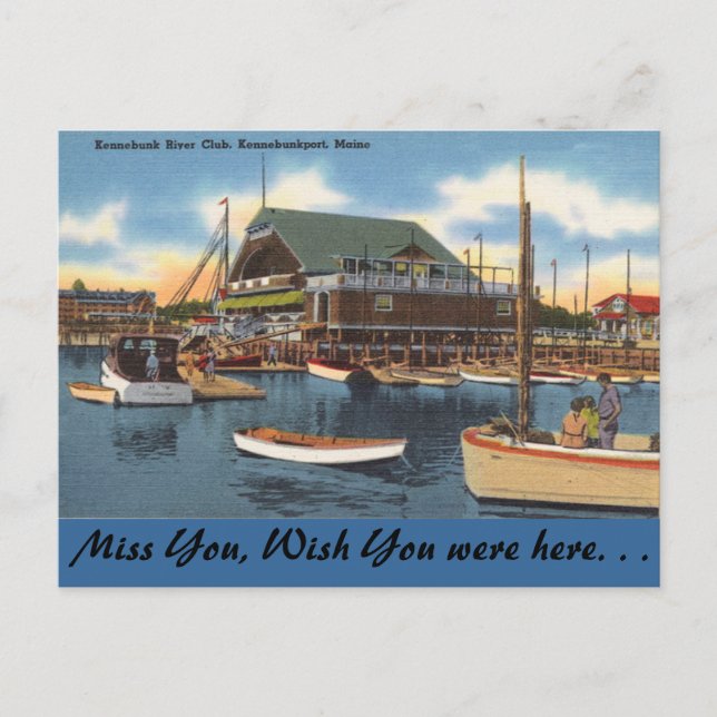 Postal Maine, Club del Río Kennebunk (Anverso)