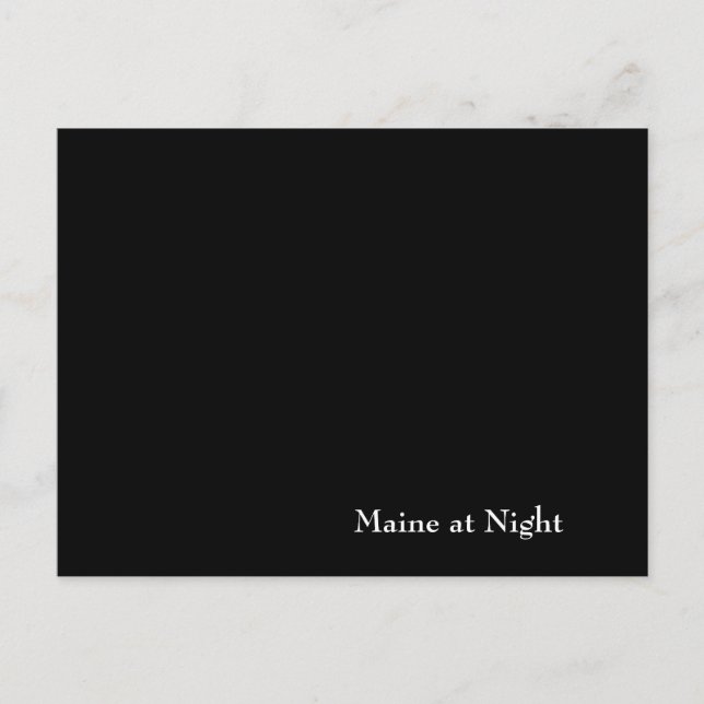 Postal Maine de noche (Anverso)