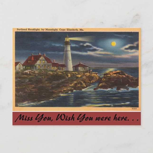 Postal Maine, faro de Portland, Cabo Elisabeth (Anverso)