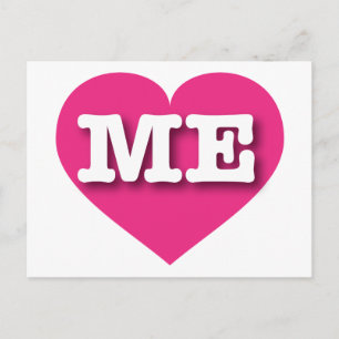Postal Maine Hot Pink Heart - Me amo