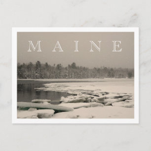 Postal MAINE - Invierno en la bahía