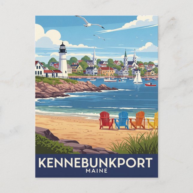 Postal Maine Kennebunkport Travel (Anverso)