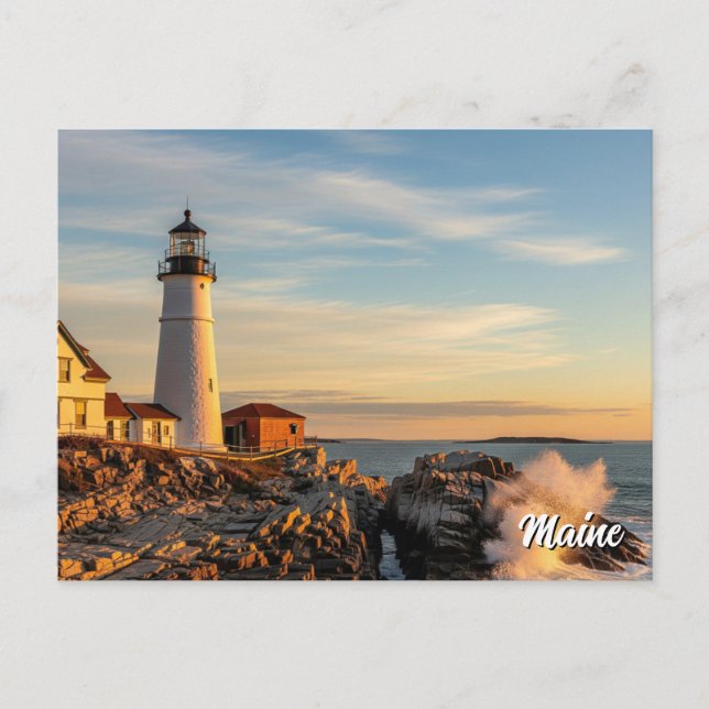 Postal Maine Lighthouse Travel (Anverso)