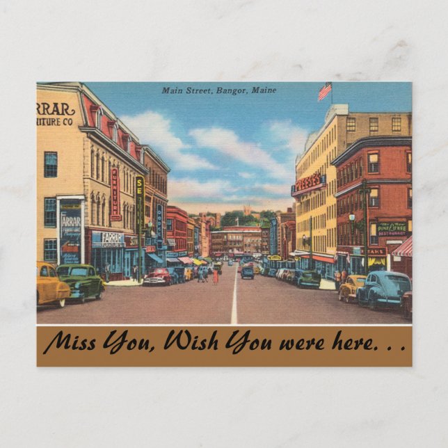 Postal Maine, Main Street, Bangor (Anverso)