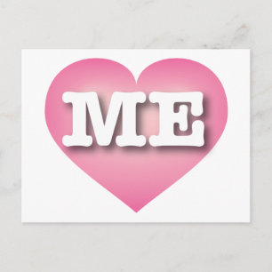 Postal Maine PInk Fade Heart - Me amo