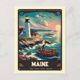Postal Maine | Vintage patriótico