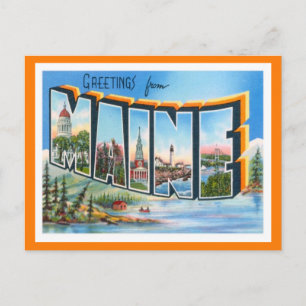 Postal Maine Vintage Travel