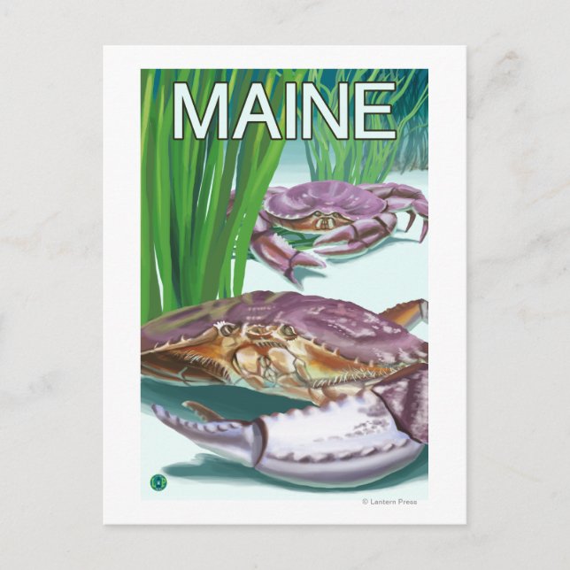 Postal MaineCrab y Fisherman (Anverso)