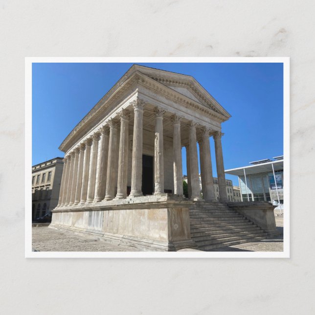 Postal Maison Carrée en Nîmes, Francia (Anverso)
