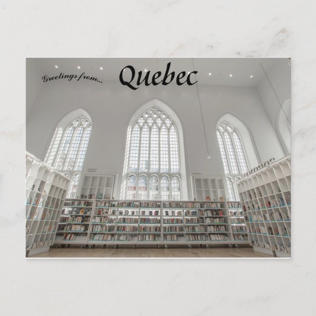 Postal Maison de la Litérature Quebec Canadá (Anverso)