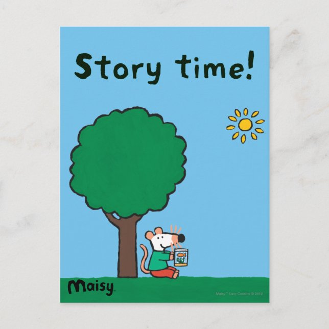 Postal Maisy Lee Su Libro De Bibliotecas Fuera (Anverso)