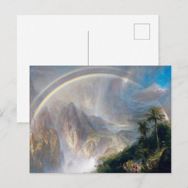 Postal Majestad de la Naturaleza: Arcoiris sobre un paraí (Anverso / Reverso)
