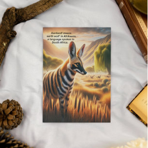 Postal Majestic Aardwolf en el campo de Serene