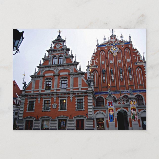Postal Majestic Town Hall Riga, Letonia (Anverso)