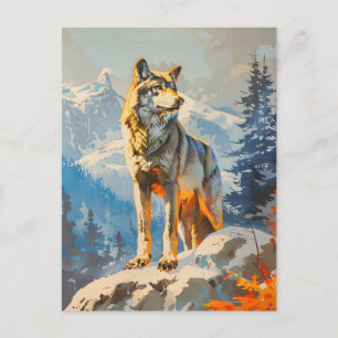 Postal Majestic Wolf