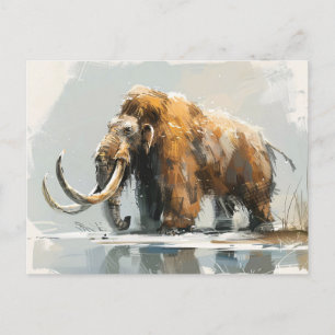 Postal Majestic Wooly Mammoth Ilustracion