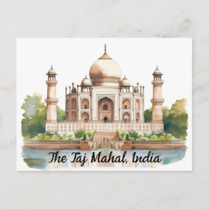 Postal Majestuosa belleza eterna del Taj Mahal