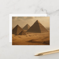 Majestuosa Giza Pyramids Postcard egipcia